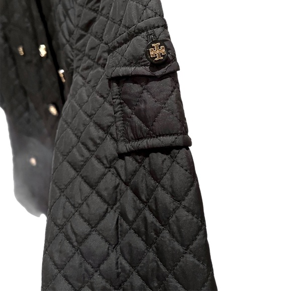 NWOT Tory Burch Black Quilted Jacket w/ Gold “T” Buttons Size 0 - PRISTINE - Picture 12 of 13